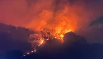 Combaten incendio en Tepoztlán; helicópteros llegarán mañana