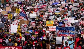 Washington se moviliza en contra del Gobierno de Donald Trump