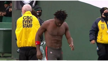NFL: Hace Antonio Brown berrinche en el MetLife Stadium y lo corren de Bucaneros| Video