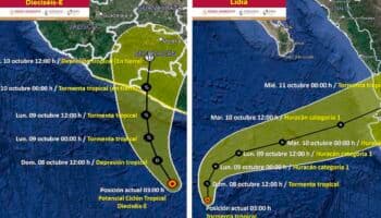 Alertan por lluvias intensas debido a tormenta tropical 'Lidia' y potencial ciclón tropical 'Dieciséis-E'