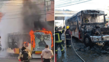 Sujetos armados incendian camión urbano frente al Mercado Central de Acapulco | Video