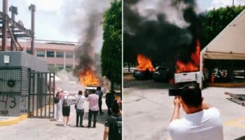 Videos | Normalistas queman autos y vandalizan Congreso de Guerrero