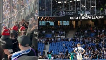 Cinco hinchas detenidos por arrojar asientos durante el Anderlecht-Real Sociedad | Videos