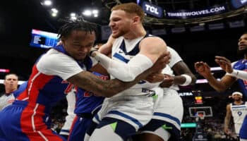 NBA: Así se pusieron los manotazos entre Timberwolves y Pistons | Video