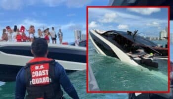Yate Lamborghini de 4 mdd se hunde con 32 pasajeros en Miami