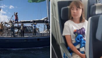 Israel inicia deportación de activistas del barco 'Madleen'; difunde fotos de Greta Thunberg en avión