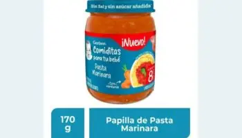 EPC alerta sobre dar a bebés Gerber Pasta Marinara