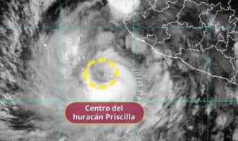 'Priscilla' se mantiene como huracán categoría 1 al suroeste de Jalisco