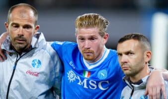 Napoli pierde a Kevin de Bruyne varias semanas por lesión