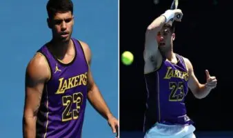 Entrena Alcaraz en Melbourne con la playera de The King James | Video