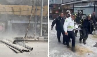 Colapsa edificio en alcaldía Cuauhtémoc; al menos un muerto, dos atrapados y un herido