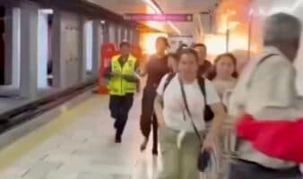Video | Cortocircuito provoca flamazo en la estación Salto del Agua del Metro de la CDMX