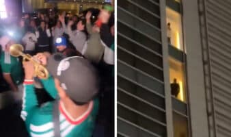 Aficionados mexicanos hicieron ruido frente al hotel de la selección de Ecuador en CDMX