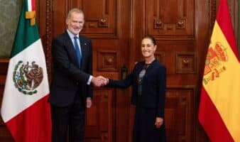 Sheinbaum recibe al rey Felipe VI en Palacio Nacional